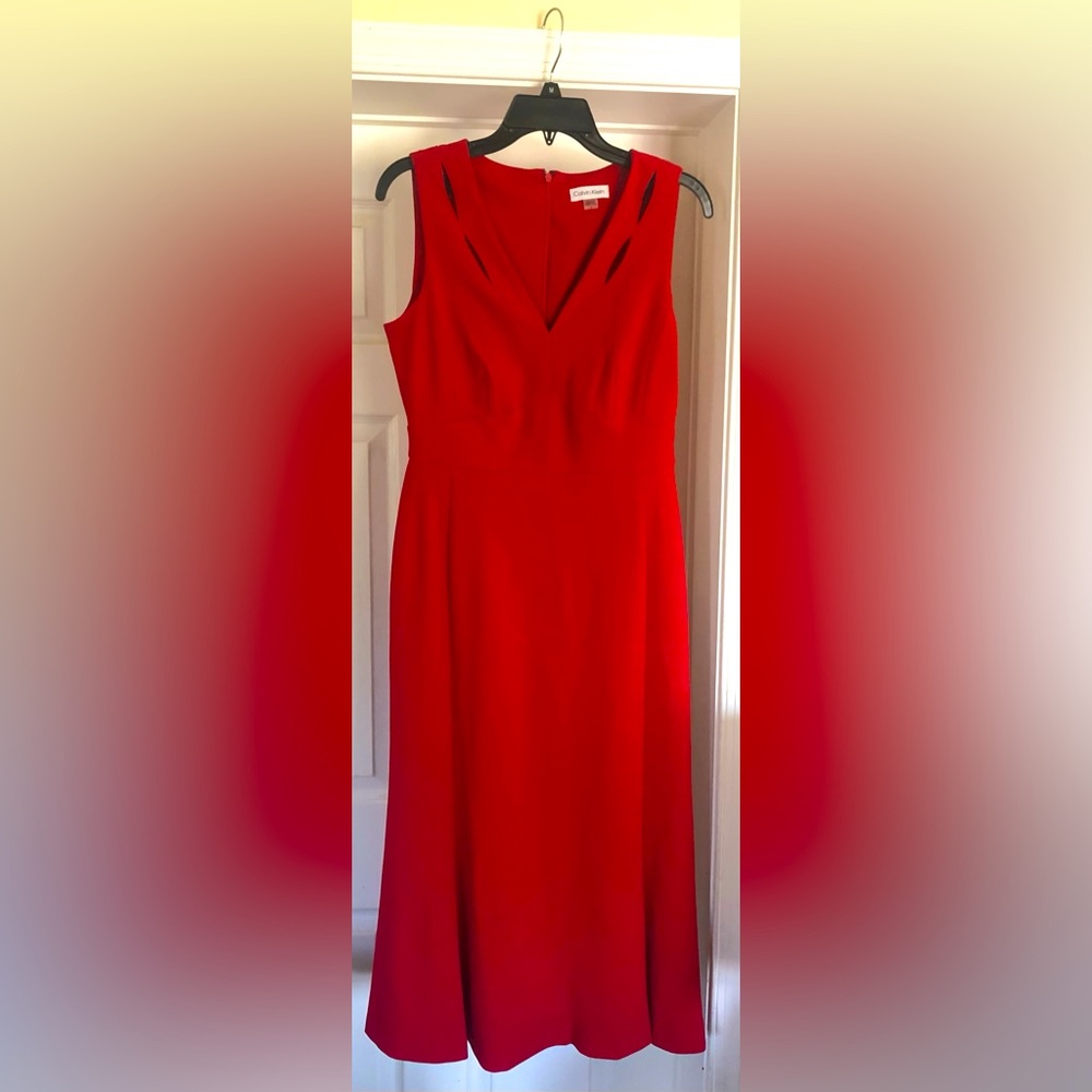 CALVIN KLEIN RED DRESS SIZE 6